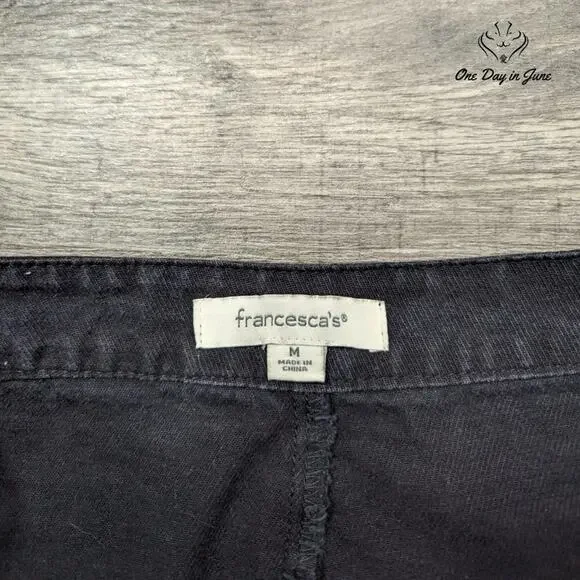 Francesca Button Fron Denim Mini Skirt Size M - Picture 2 of 5